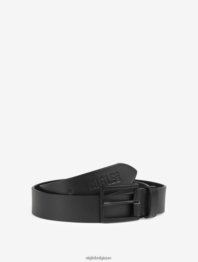 Aigle accessoires ceinture en cuir noir Hommes HV42L2374