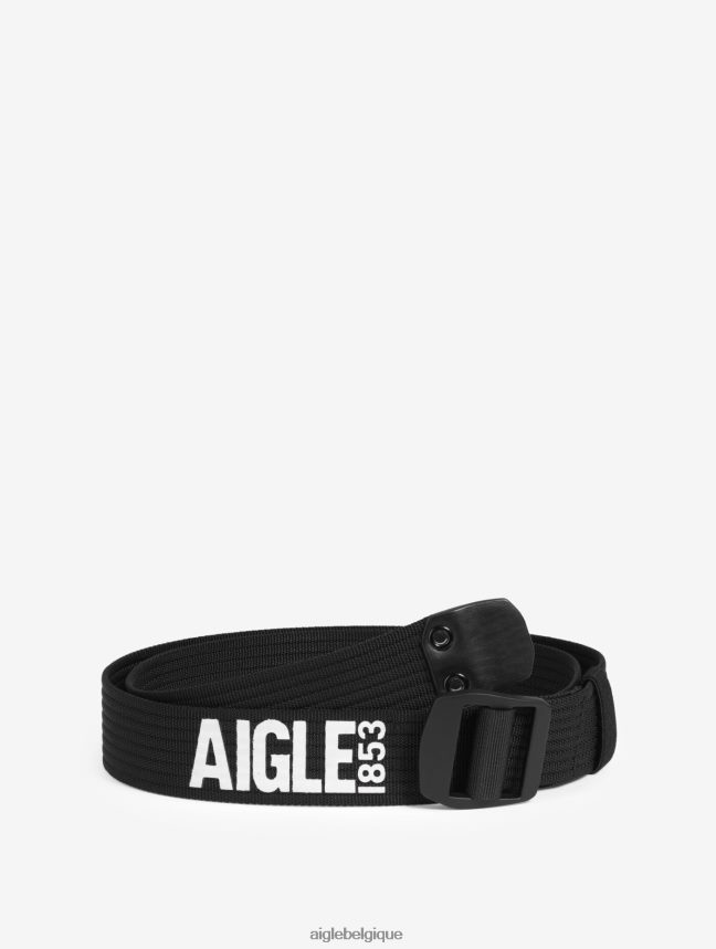 Aigle accessoires ceinture iconique avec logo - boucle en métal noir Hommes HV42L2411