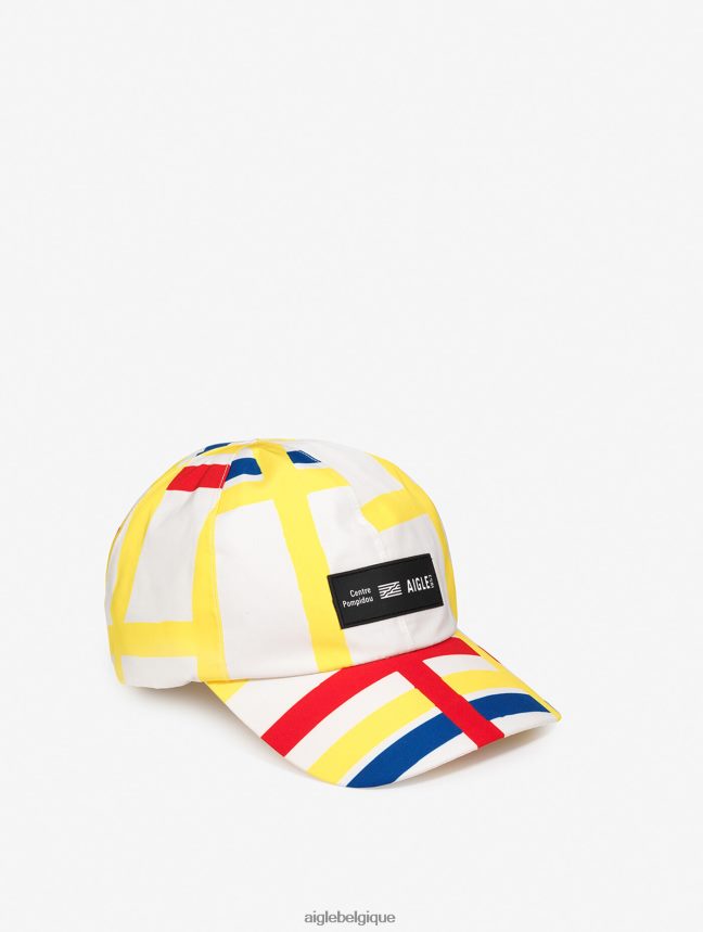 Aigle x Centre Pompidou accessoires casquette imprimée Mondrian Hommes HV42L2402