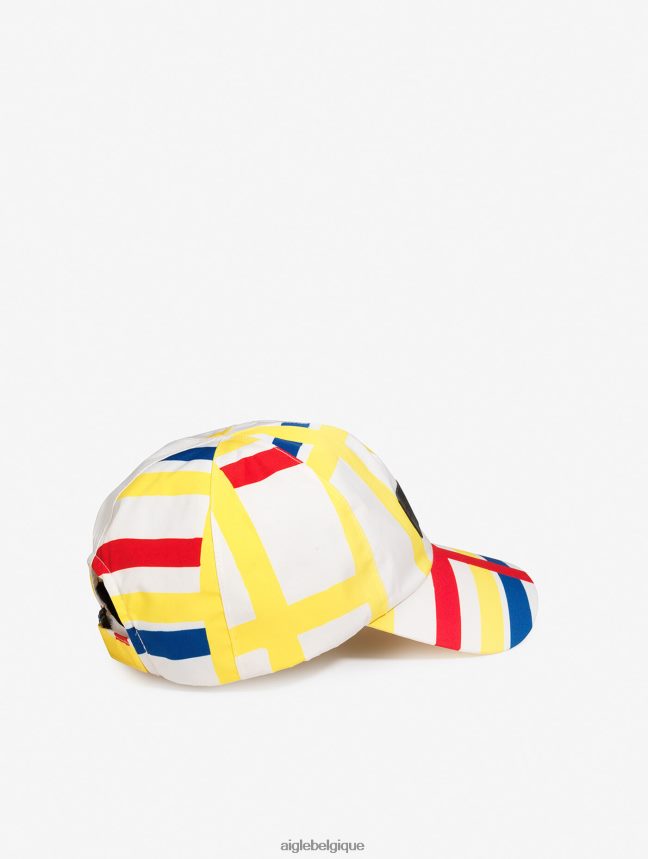 Aigle x Centre Pompidou accessoires casquette imprimée Mondrian Hommes HV42L2402