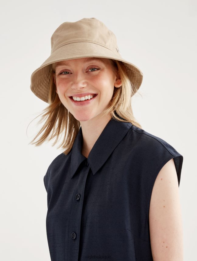 Aigle accessoires chapeau de seau UVC brodé osier Hommes HV42L2419