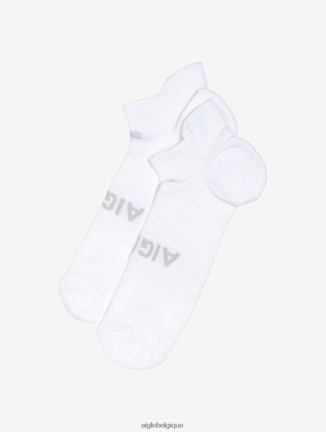 Aigle accessoires chaussettes basses jacquard avec renfort blanc Hommes HV42L2367