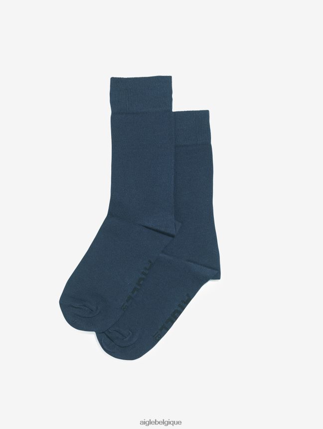 Aigle accessoires chaussettes jacquard iconiques bleu orage Hommes HV42L2406