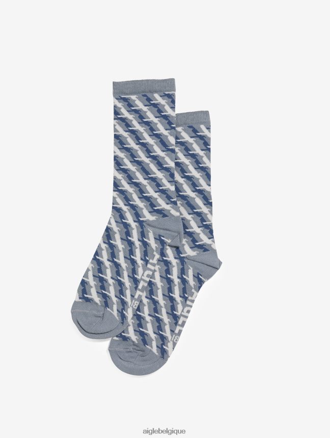 Aigle accessoires chaussettes jacquard iconiques- ciel jq Hommes HV42L2425