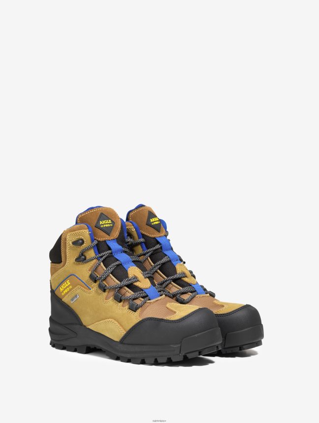 Aigle chaussures chaussures de sécurité en cuir imperméables et respirantes chameau Hommes HV42L2286