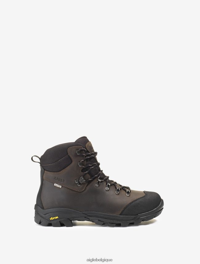 Aigle chaussures chaussures montantes imperméables vibram marron foncé Hommes HV42L2273