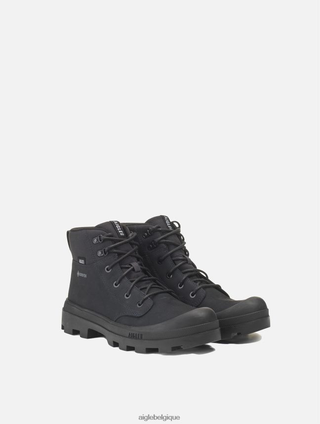 Aigle chaussures la chaussure de randonnée iconique en cuir gore-tex noir Hommes HV42L2264