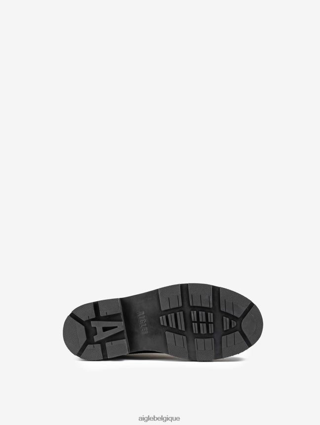 Aigle chaussures la derby en cuir cousu norvégien noir Hommes HV42L2305