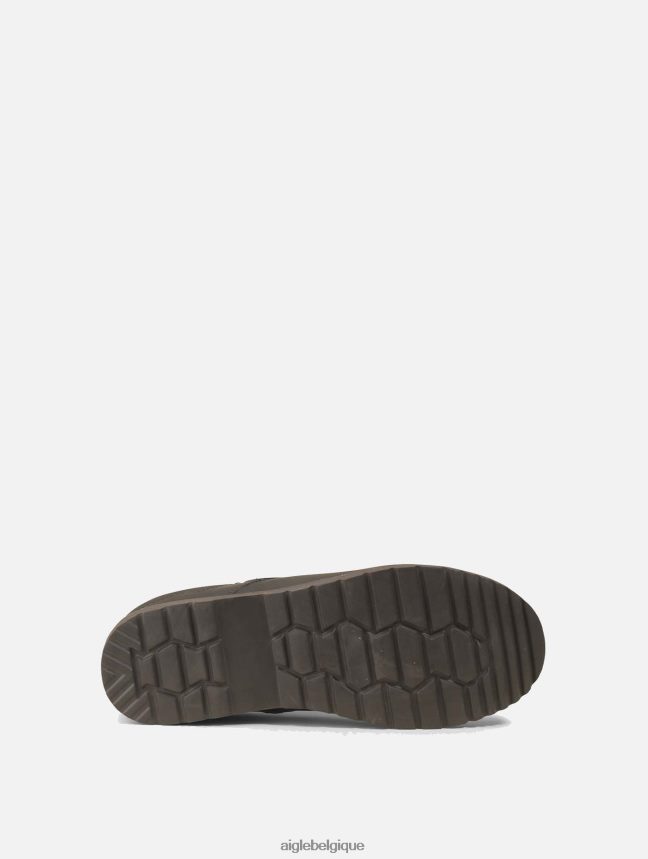 Aigle chaussures sabot en cuir ultra léger marron foncé Hommes HV42L2314