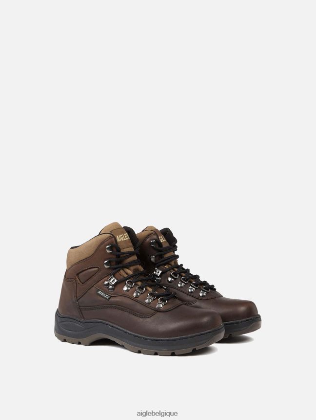 Aigle chaussures chaussures de marche cheville cuir de vache marron Hommes HV42L2310