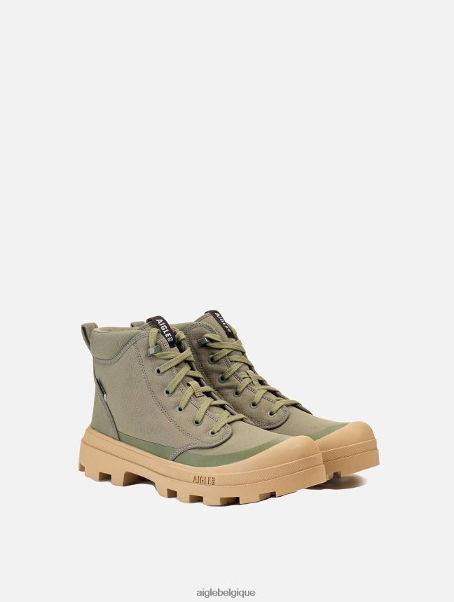 Aigle chaussures la chaussure de marche emblématique en polyester recyclé kaki Hommes HV42L2257