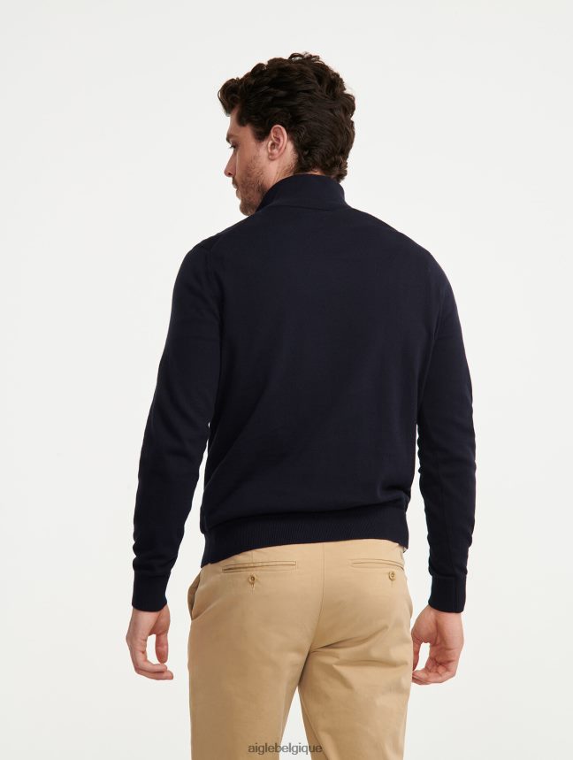 Aigle vêtements pull col montant à demi-zip en jauge fine Empire Hommes HV42L230