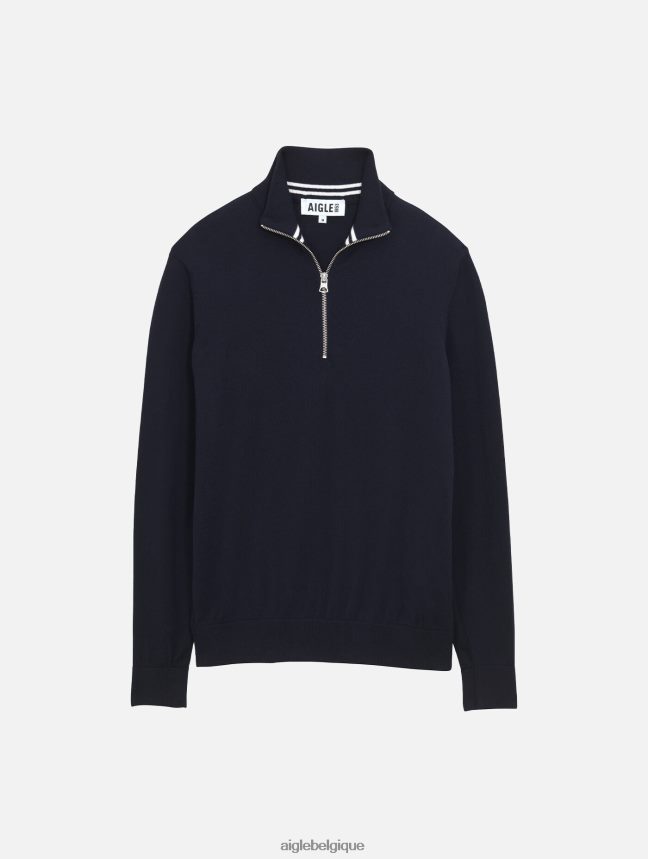 Aigle vêtements pull col montant à demi-zip en jauge fine Empire Hommes HV42L230