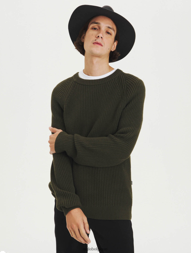 Aigle vêtements pull d'inspiration marine en coton biologique avocat Hommes HV42L235