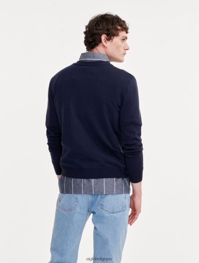 Aigle vêtements pull ras du cou en fine jauge Empire Hommes HV42L2151