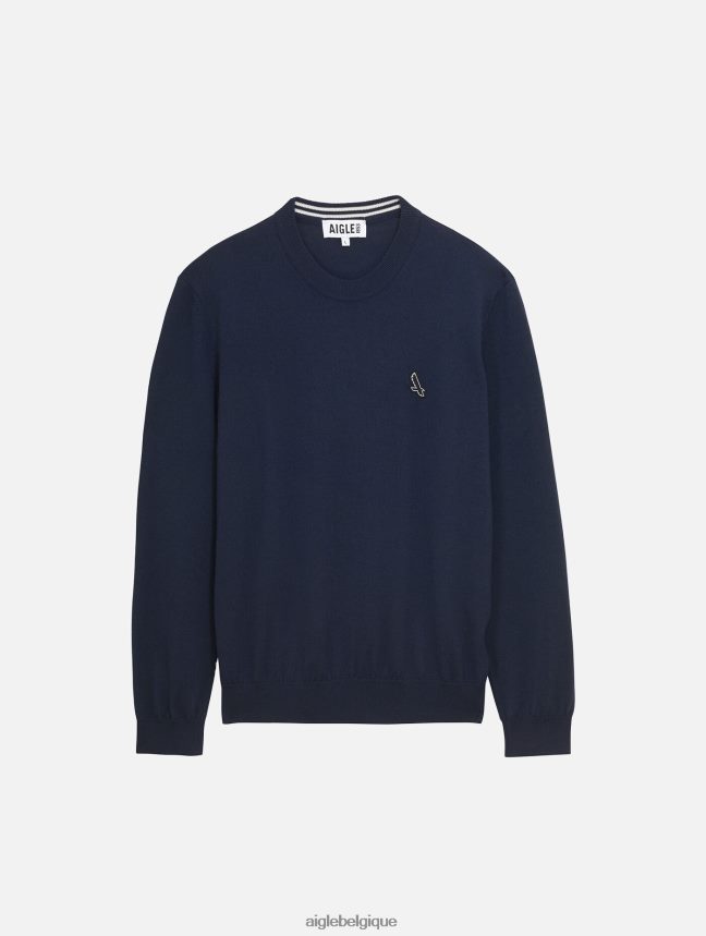 Aigle vêtements pull ras du cou en fine jauge Empire Hommes HV42L2151