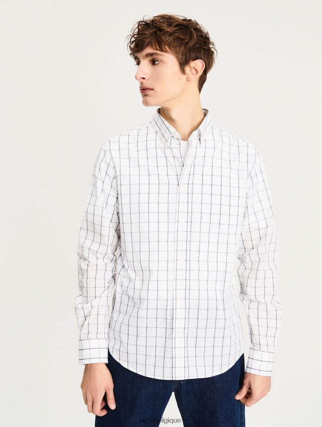 Aigle vêtements Chemise à carreaux ch blanc Hommes HV42L2104