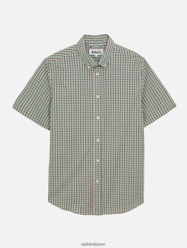 Aigle vêtements chemise à carreaux à manches courtes réséda ch Hommes HV42L299