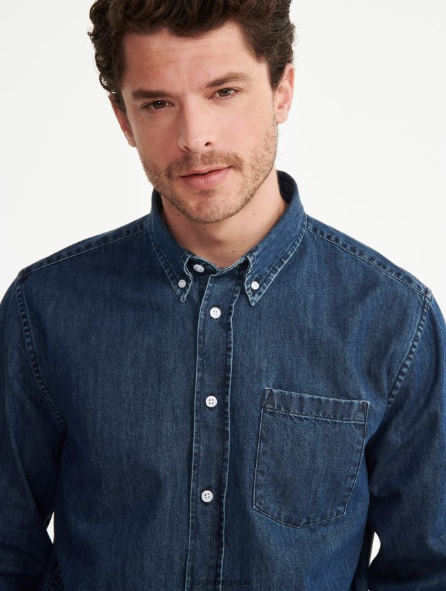 Aigle vêtements chemise en jean à manches longues jean Hommes HV42L2105