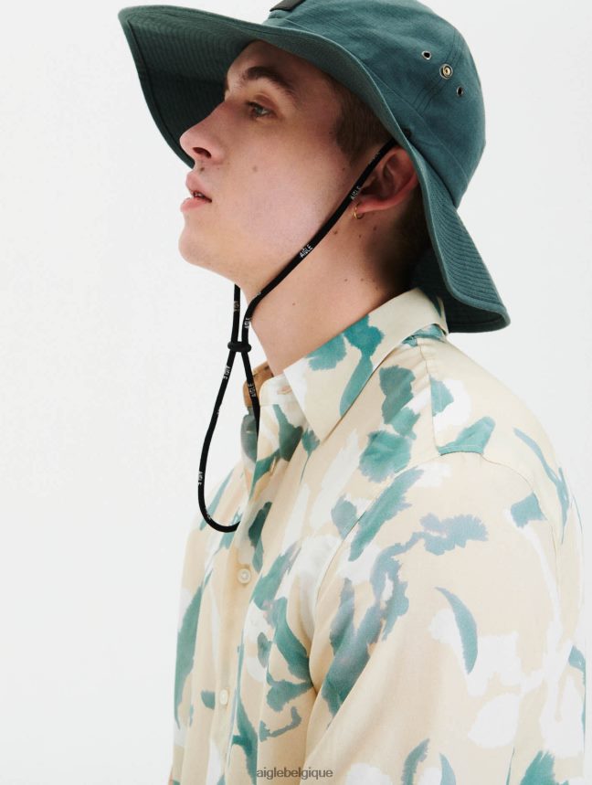 Aigle vêtements chemise à manches courtes coupe droite bisque pr Hommes HV42L267