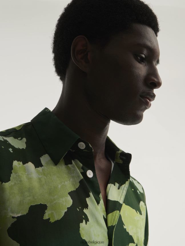 Aigle vêtements chemise à manches courtes imprimée en lyocell pr botanique Hommes HV42L2120