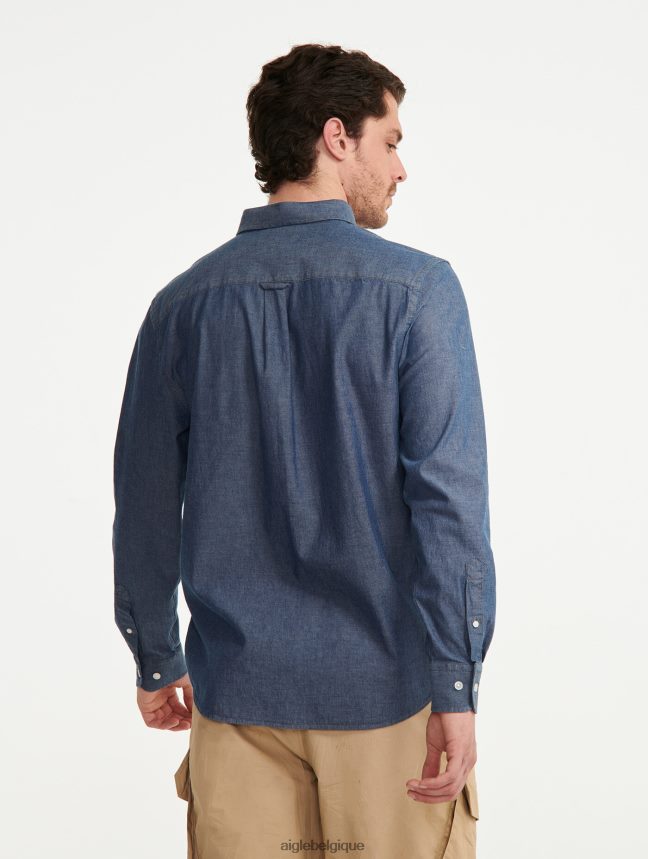 Aigle vêtements chemise à manches longues en chambray chambray Hommes HV42L2140