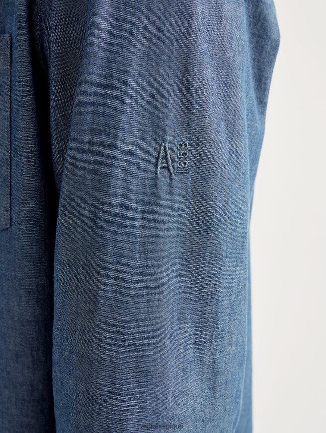 Aigle vêtements chemise à manches longues en chambray chambray Hommes HV42L2140