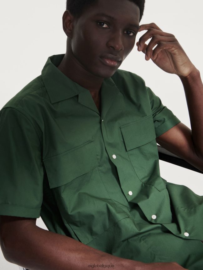 Aigle vêtements chemise militaire à manches courtes botanique Hommes HV42L256