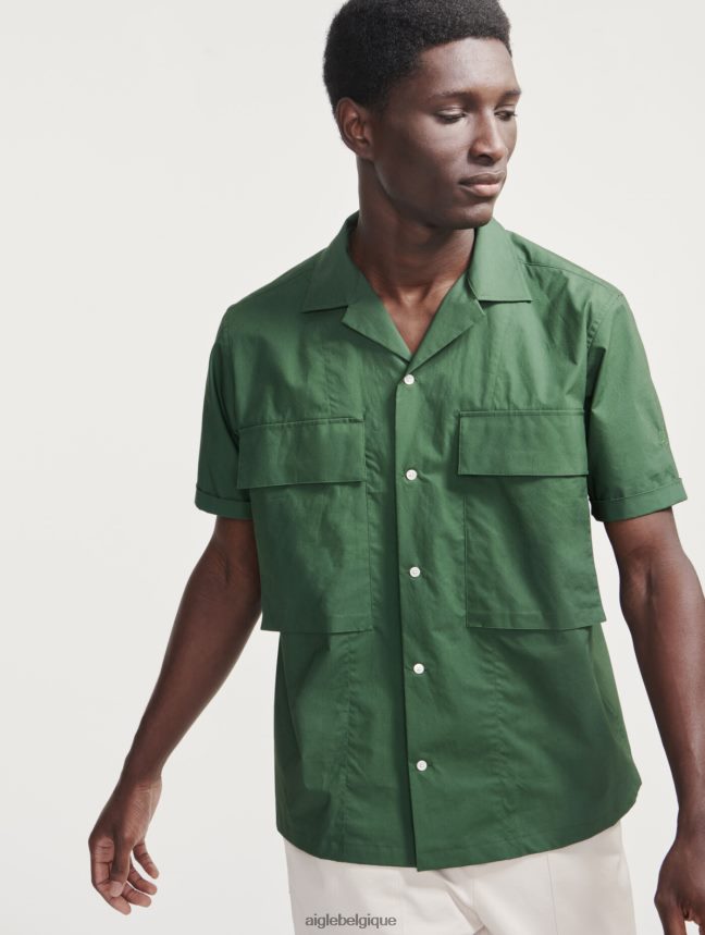 Aigle vêtements chemise militaire à manches courtes botanique Hommes HV42L256