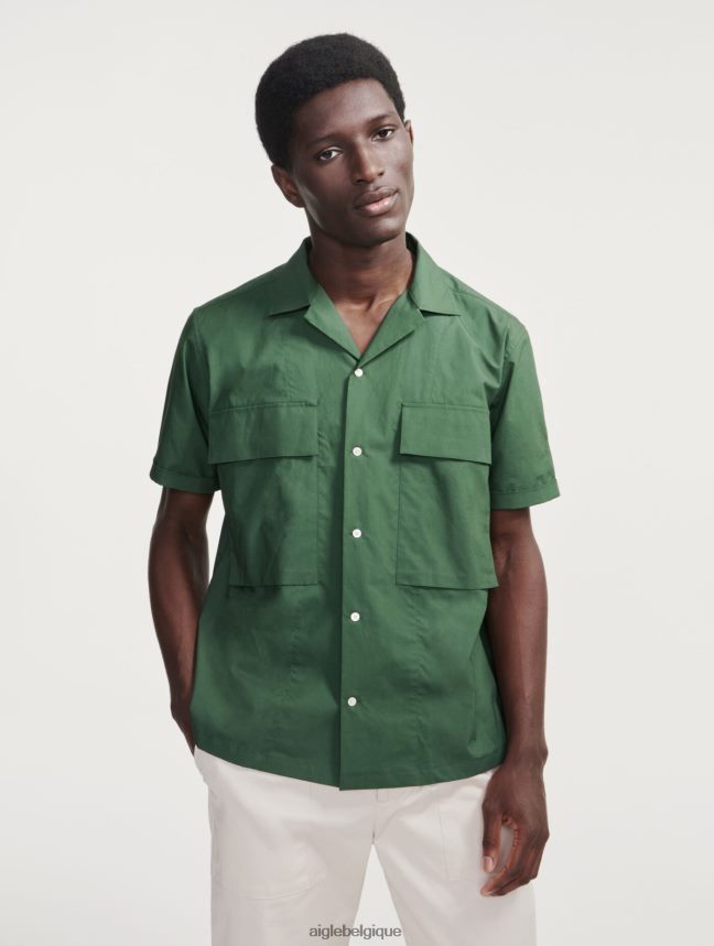 Aigle vêtements chemise militaire à manches courtes botanique Hommes HV42L256