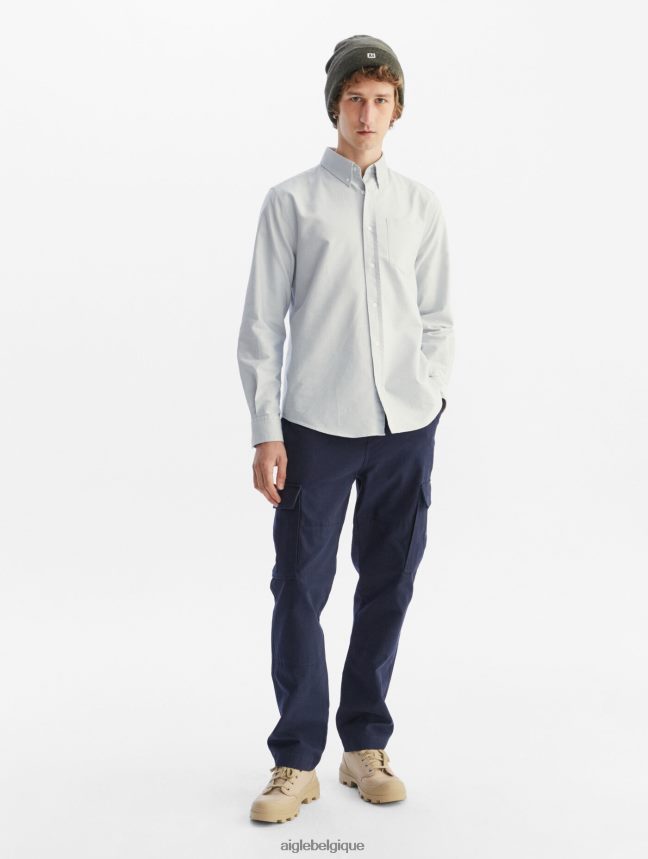 Aigle vêtements chemise oxford à manches longues bleu-ciel Hommes HV42L247