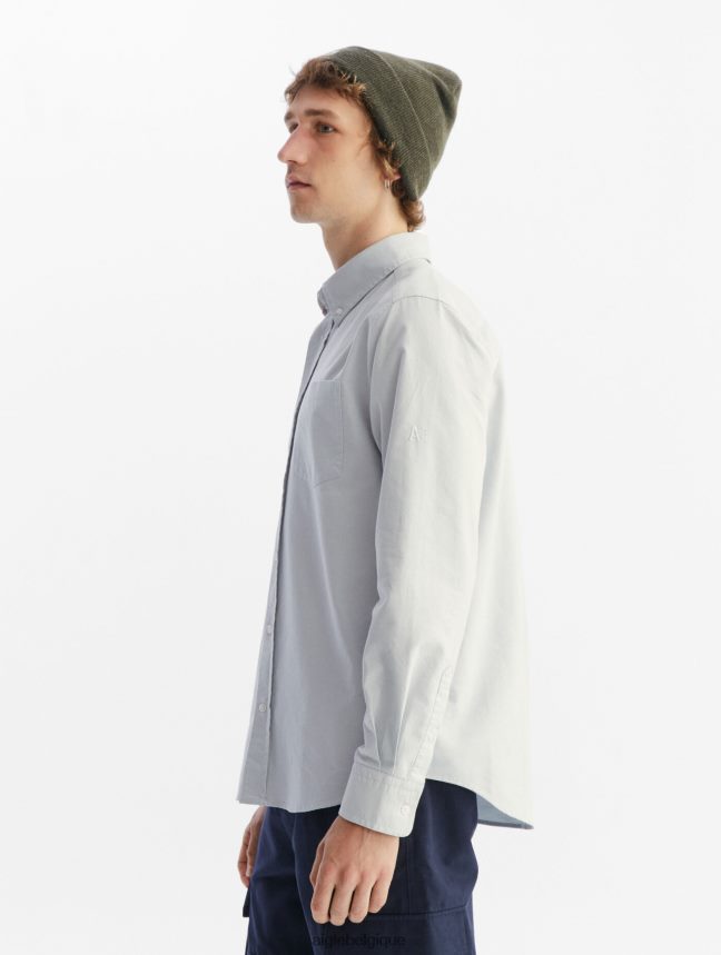 Aigle vêtements chemise oxford à manches longues bleu-ciel Hommes HV42L247