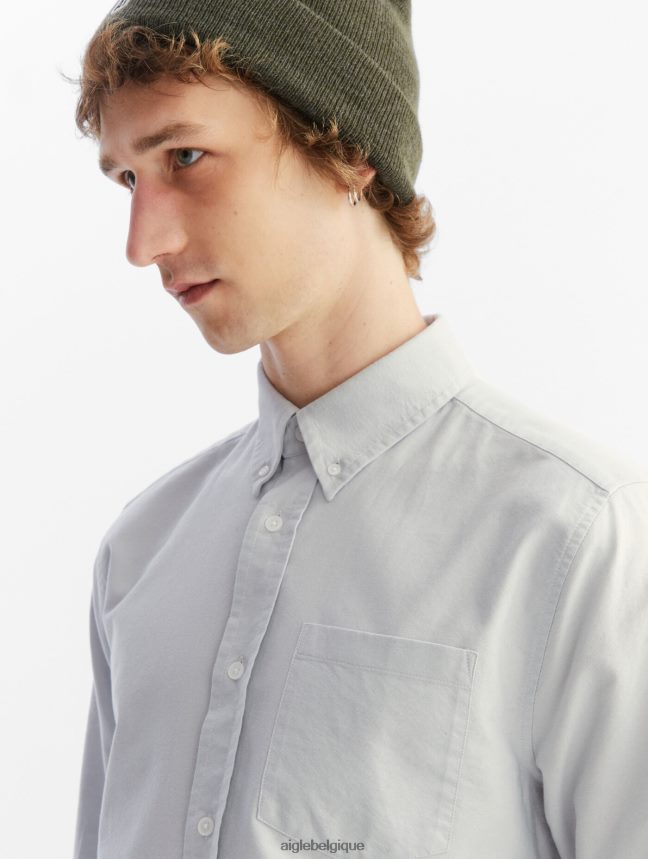 Aigle vêtements chemise oxford à manches longues bleu-ciel Hommes HV42L247