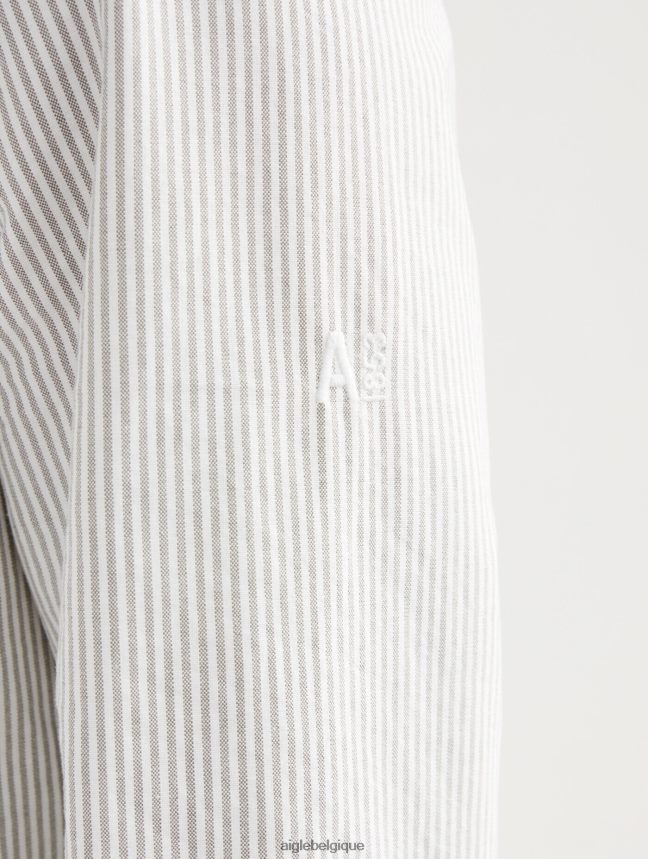 Aigle vêtements chemise oxford à manches longues et rayures rue Taillis Hommes HV42L290