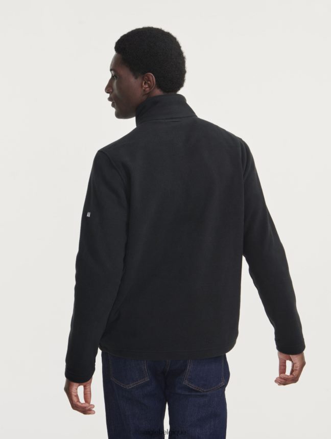 Aigle vêtements polaire en microfibre avec zip noir Hommes HV42L218