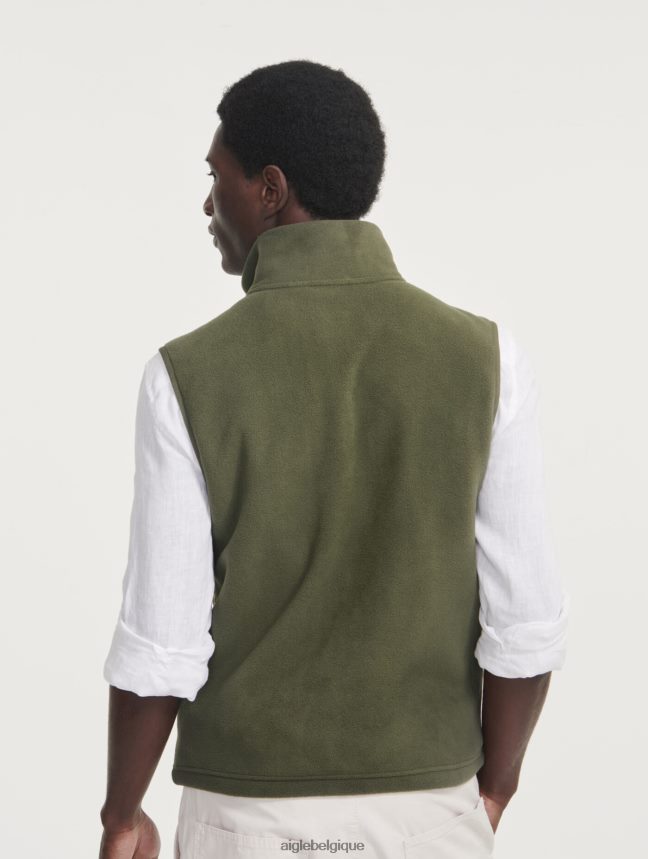 Aigle vêtements polaire sans manches en microfibre avocat Hommes HV42L29
