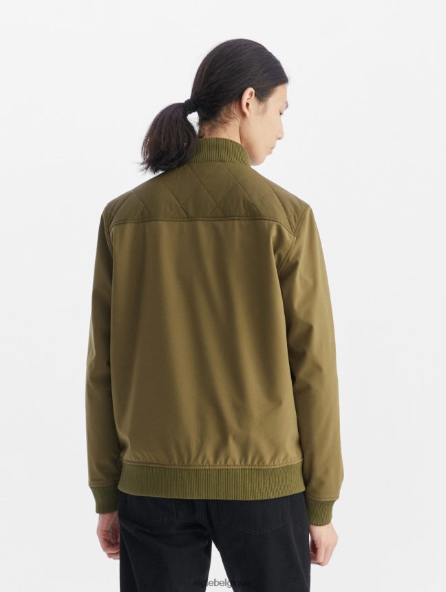 Aigle vêtements veste bi-matière kaki Hommes HV42L293