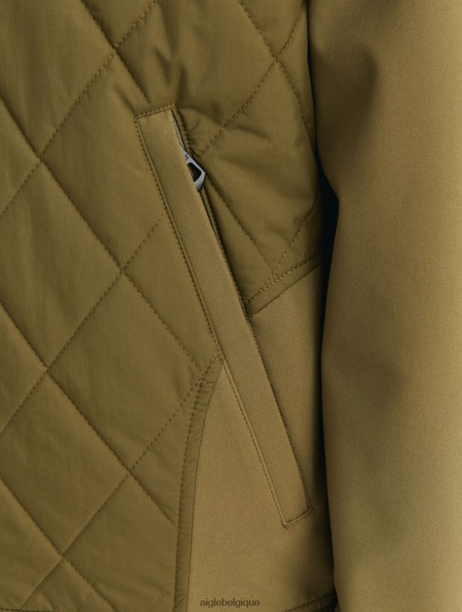 Aigle vêtements veste bi-matière kaki Hommes HV42L293