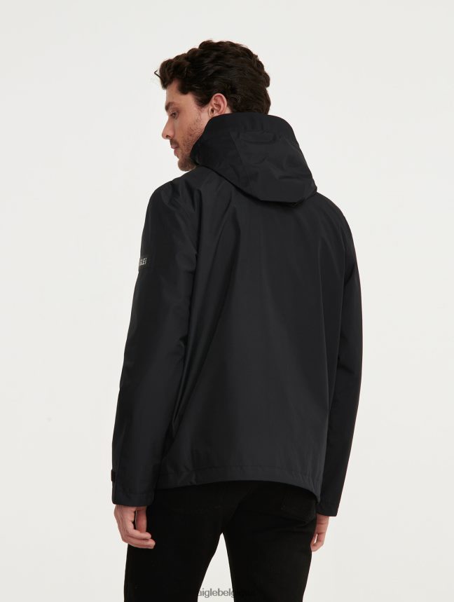 Aigle vêtements veste courte à capuche en gore-tex noir Hommes HV42L2215