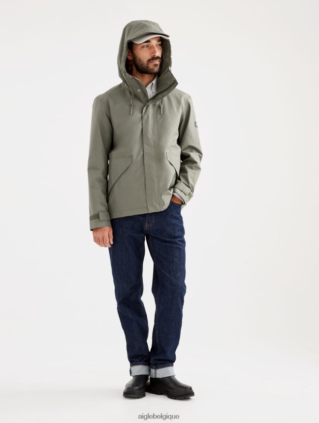 Aigle vêtements veste courte à capuche en gore-tex taillis Hommes HV42L2208