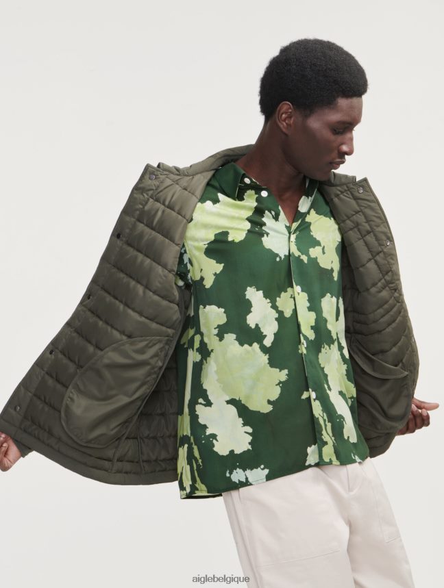 Aigle vêtements veste déperlante matelassée dupont sorona mi-longue avocat Hommes HV42L2176