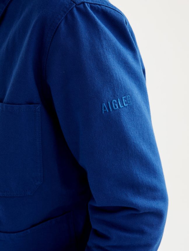 Aigle vêtements veste de travail mi-longue encrebleu Hommes HV42L2180