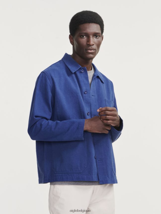 Aigle vêtements veste de travail mi-longue encrebleu Hommes HV42L2180