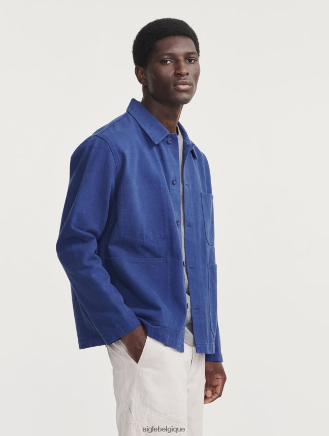 Aigle vêtements veste de travail mi-longue encrebleu Hommes HV42L2180