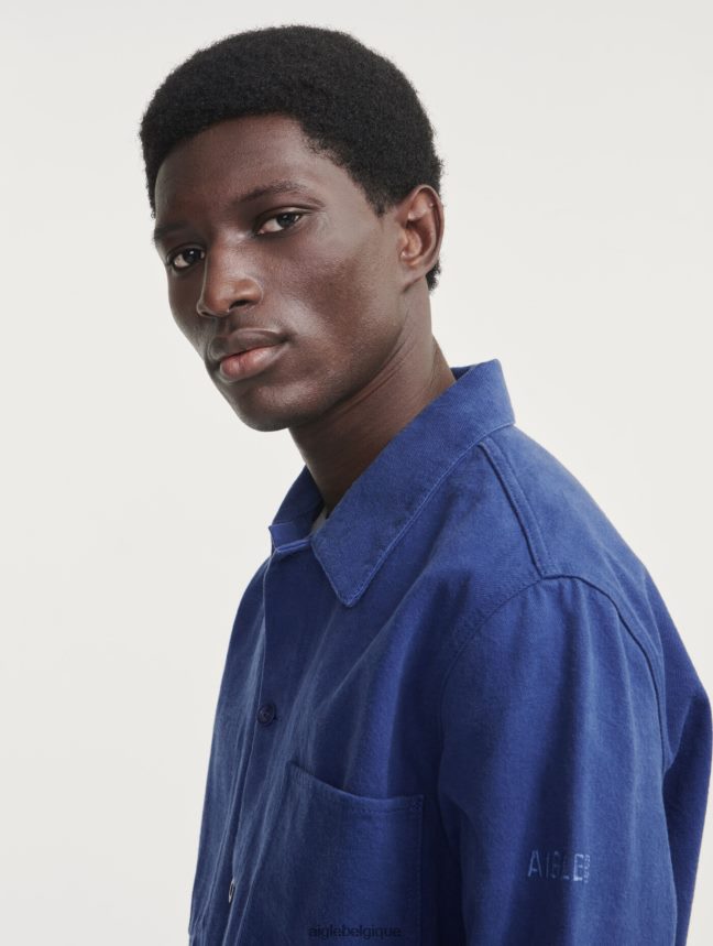 Aigle vêtements veste de travail mi-longue encrebleu Hommes HV42L2180