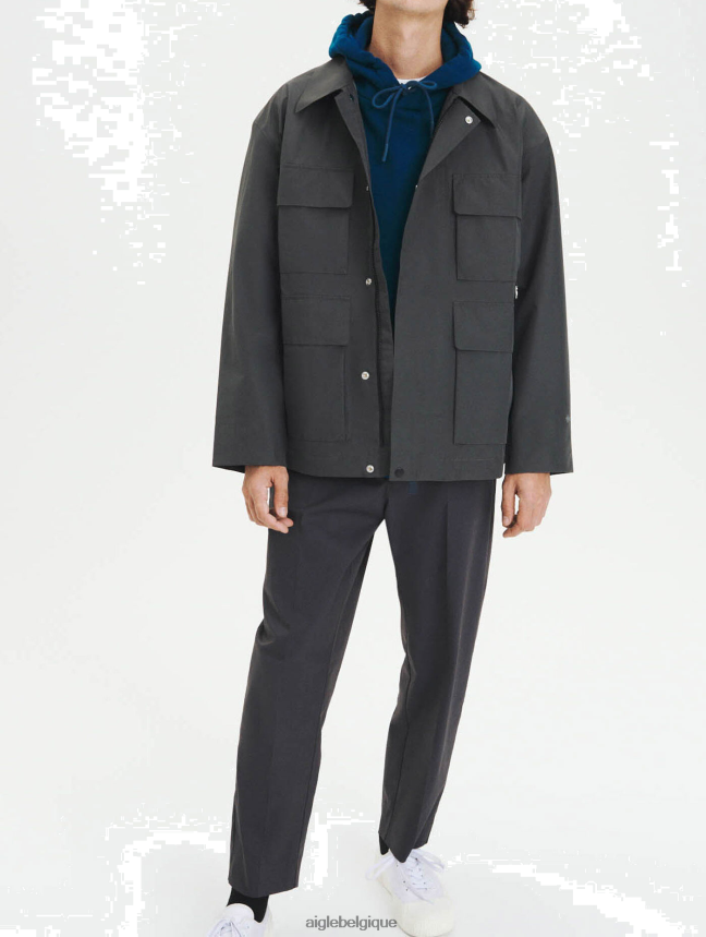 Aigle vêtements veste gore-tex 4 poches charbon Hommes HV42L2174