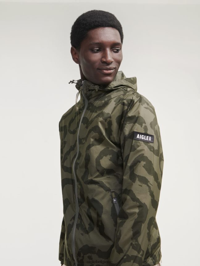 Aigle vêtements veste imperméable avec impression compactable taillis pr je Hommes HV42L2192