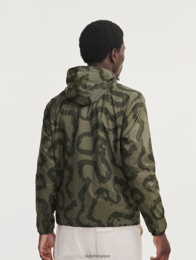 Aigle vêtements veste imperméable avec impression compactable taillis pr je Hommes HV42L2192