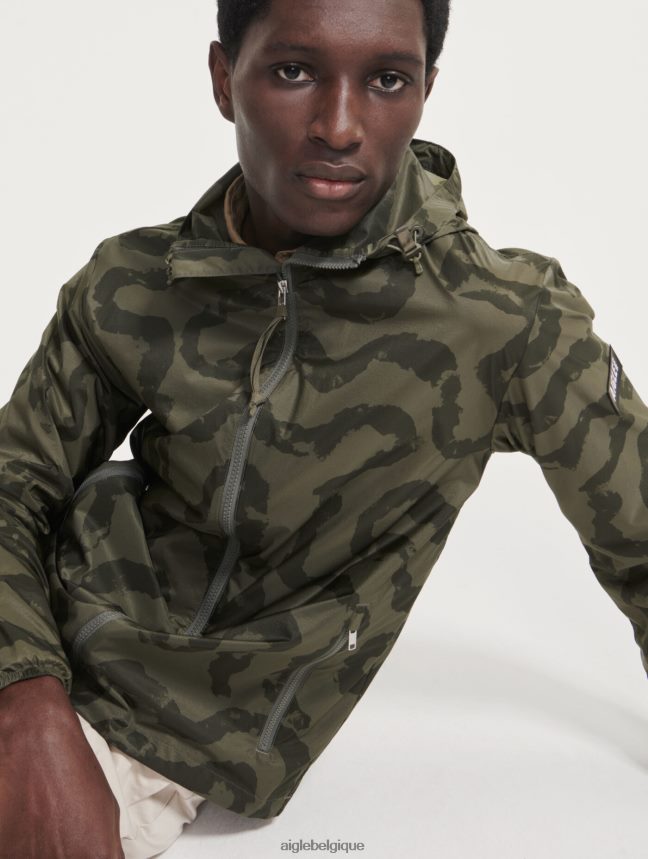 Aigle vêtements veste imperméable avec impression compactable taillis pr je Hommes HV42L2192