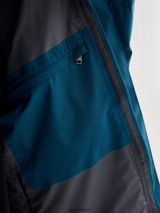 Aigle vêtements veste mtd courte à capuche bleu orage Hommes HV42L2209